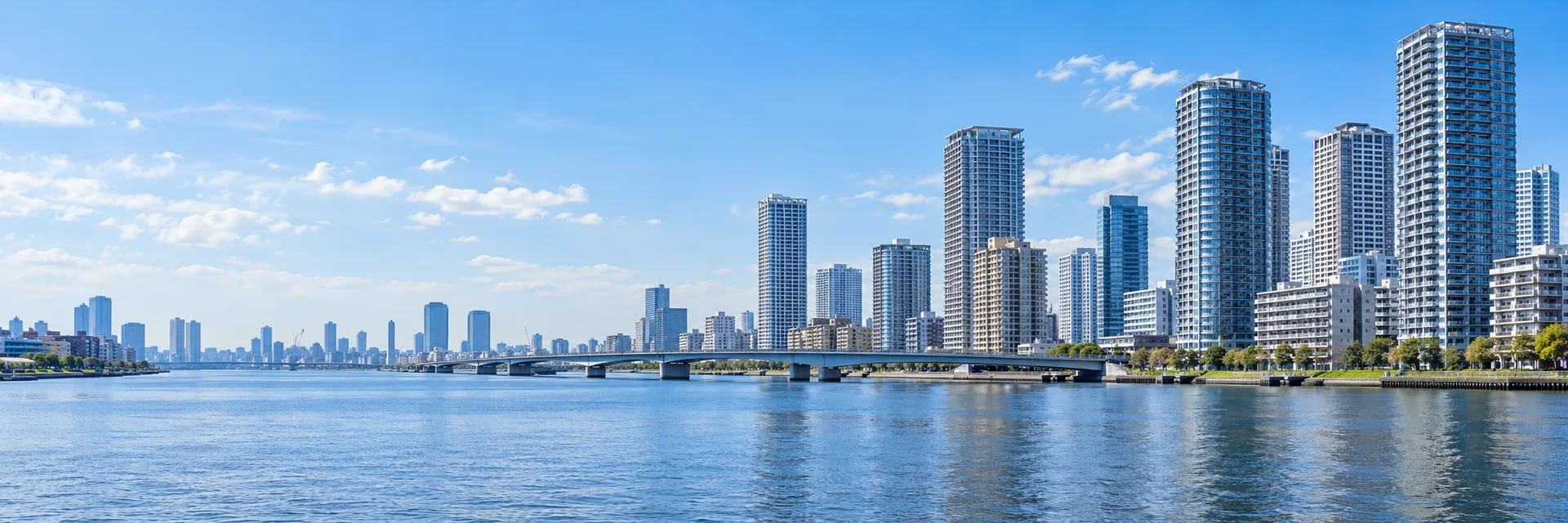 東京の川と橋、都市の風景イメージ